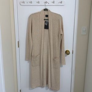 Devotion by Cyrus Open Long Cardigan in Oatmeal